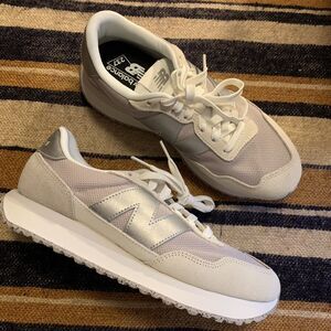 New Balance Sneakers 273 Running Gray Beige White Us Womens 9B Ws237msb
